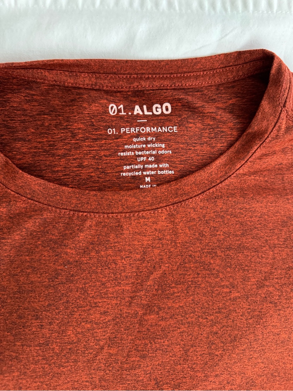 ALGO Men's Short Sleeve Performance Tee in Rust Heather